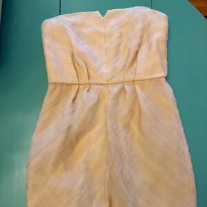 BCBG cream strapless dress
